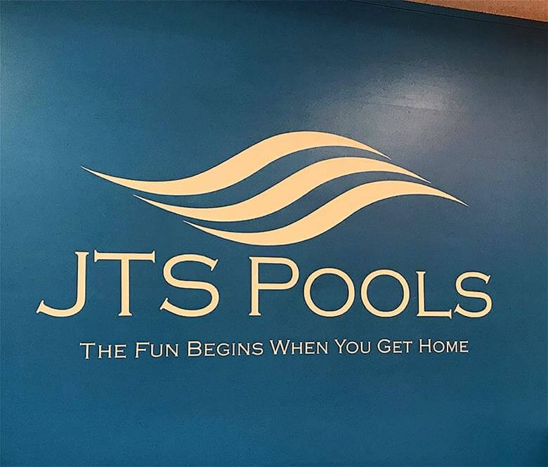 JTS Pools Vinyl Lettering and Logo